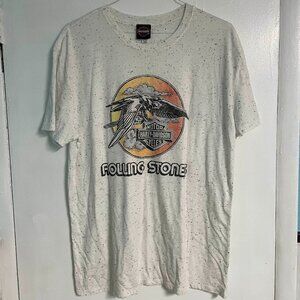 Harley-Davidson x Rolling Stones Jet Eagle Mens Distressed White Tee XL